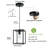 1 - Light Matte Black Lantern Pendant