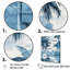 Palmiers bleus rétro, impression sur toile, palmiers, ombres-250627764-250627763