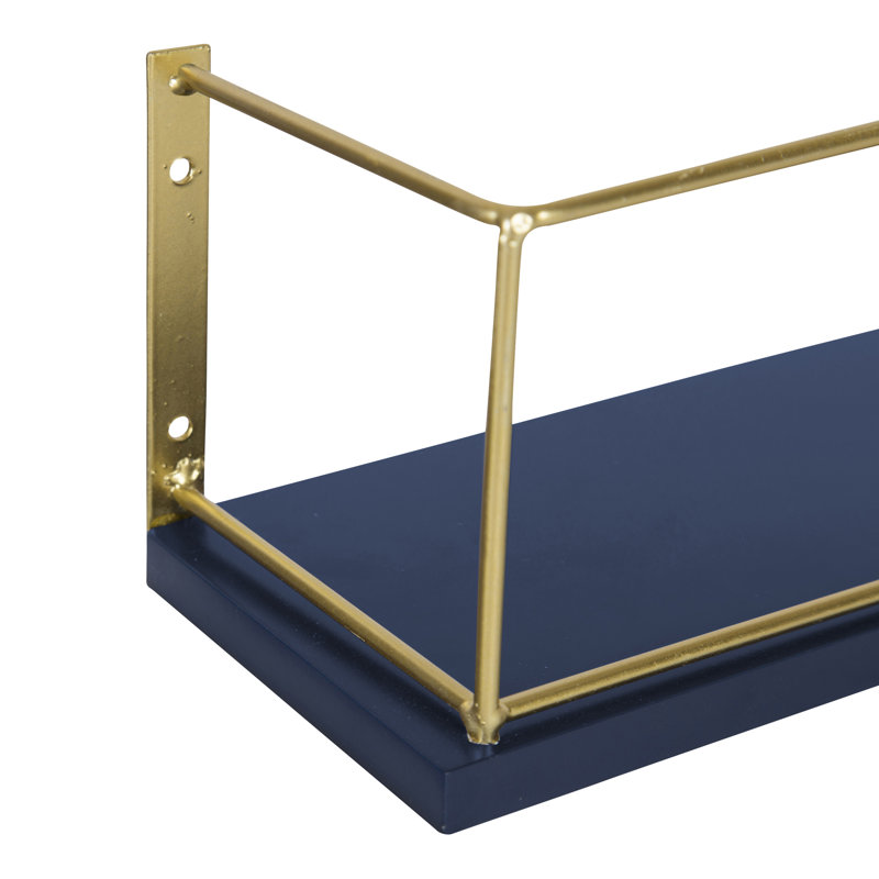 Premont 2 Piece Bracket Shelf, Blue