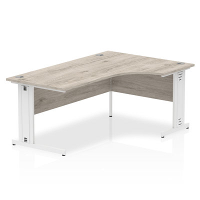 Zetta L-Shaped Metal Base Executive Desk