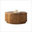 Table basse en rotin en forme de fleur avec rangement amovible, style boho-chic, parfaite pour les salons confortables et les espaces compacts
