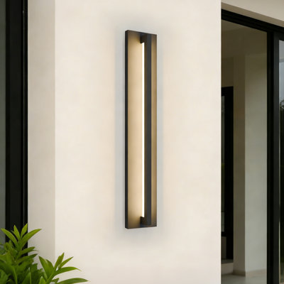 27" Dimmable LED Black Aluminum Outdoor Linear Wall Light