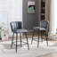 Cayenne Upholstered Counter Stool with Metal Frame-434132687