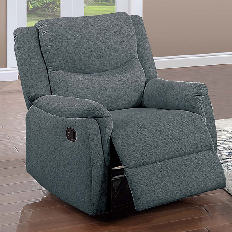 Fauteuil inclinable manuel avec appui-tête et dossier rembourrés Appui-tête gris foncé