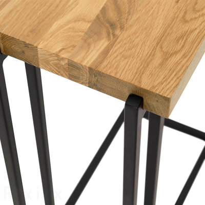Oak Wood Side Table Large