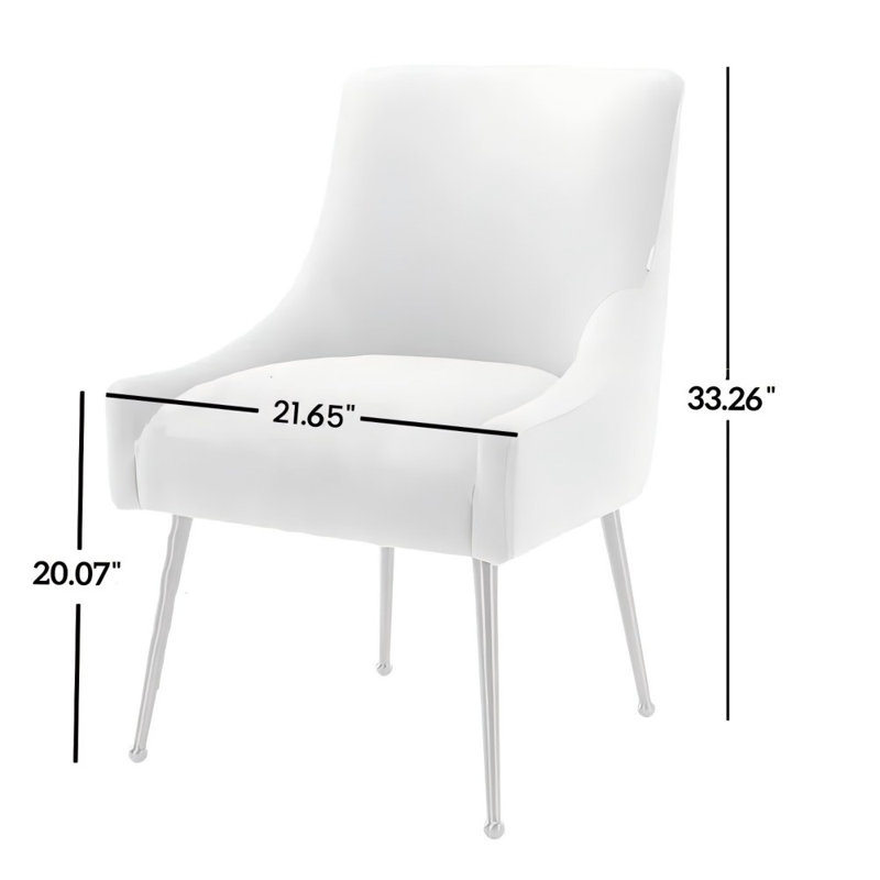 Chaise d'appoint en velours Magallanes, Rose