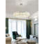 Royka 1 - Modern Cylinder LED Crystal Chandelier – Jewel Ring Design Stainless Steel Ceiling Light