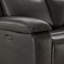 Canapé inclinable électrique en cuir véritable de 88,2 po de large Kenol avec appui-tête réglable-114572862