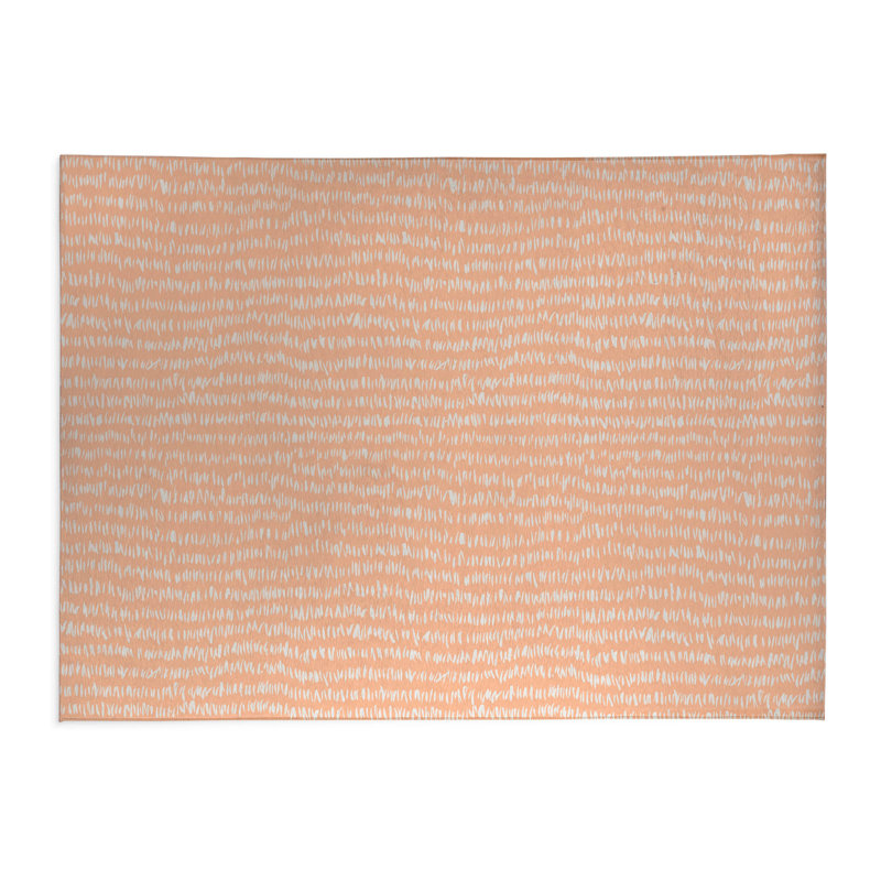 Tapis de bureau léger Crop Row, L 3 pi x L 2 pi, Pêche