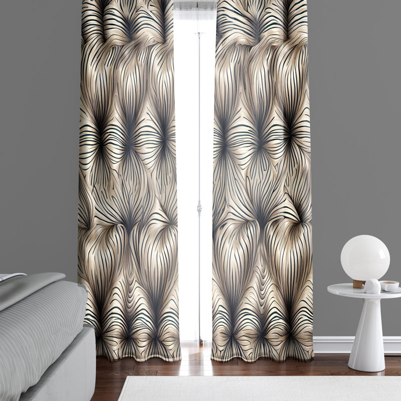 Paire de rideaux semi-transparents en polyester Arendje, L 20 po x L 52 po