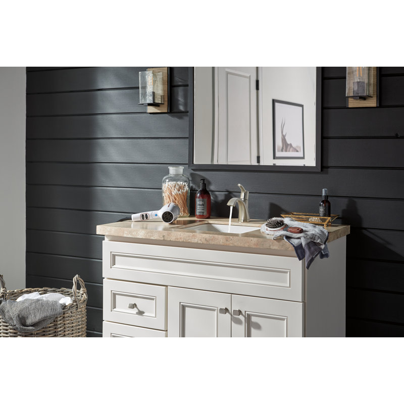 Parkwood Single-handle Bathroom Faucet with Drain Assembly, Brushed Nickel