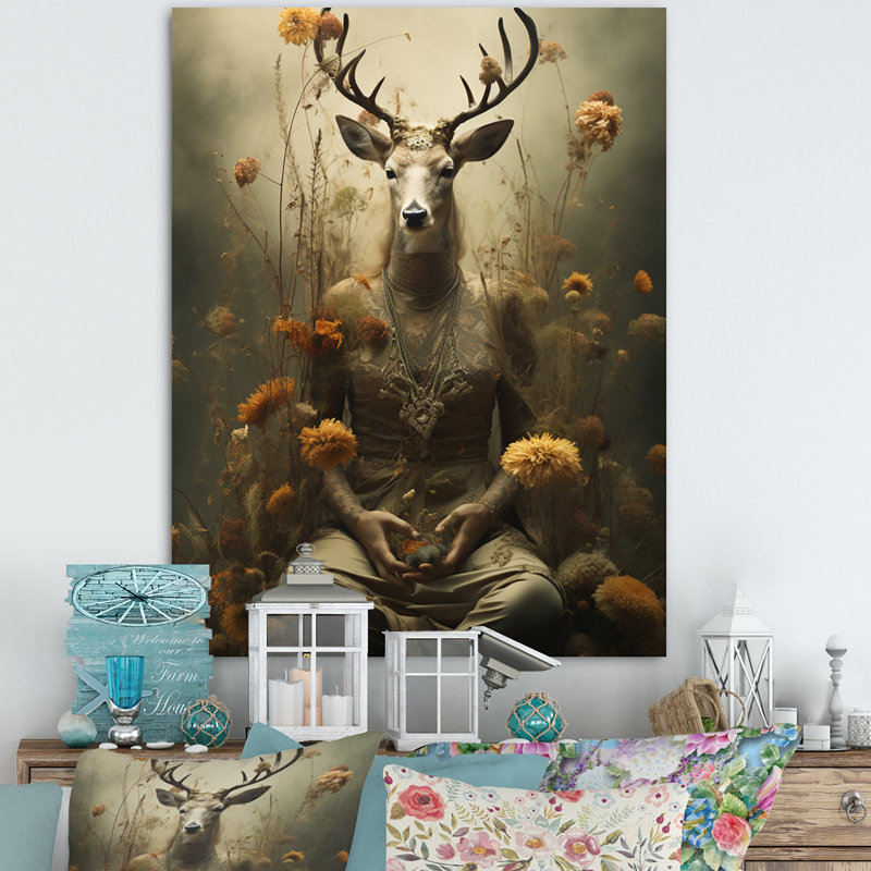 «Folk Religion Divine Connection II», reproduction sur toile, H 32 po x l 16 po x P 1 po, Toile tendue