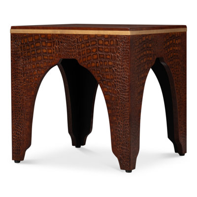 Tabouret d'appoint Shagreen Croco