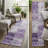 8' Runner Purple Patchwork Washable Non Skid Indoor Outdoor Runner Rug