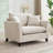 46.9" Oversized Armchair, Chenille Fabric, Comfy Chair And A Half Single Sofa With Pillow For Living Room Bedroom Office Apartment, Cream