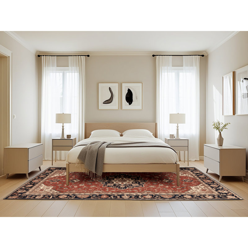 Tapis brun lavable à la machine, Rectangle de 5 pi x 8 pi