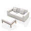 Ensemble de fauteuils modernes Tomczyk 3 pièces avec table basse, comprenant fauteuils gauche et droit et table basse, tissu résistant aux intempéries et aux UV, aucun assemblage requis-2074630237-2074630238
