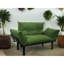 Causeuse, couleur kaki - futon compact pour le salon et la chambre à coucher. Les pieds hauts permettent de nettoyer facilement les planchers. Futon avec accoudoirs Variants. Assemblage simple avec instructions incluses. Aucun outil supplémentaire
