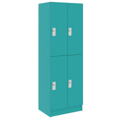 Armoire de salle de classe triple à six compartiments avec porte