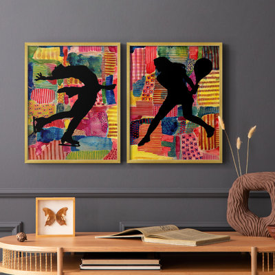 PatchworkAthlete IIIWrarapCanvesRectanglePrint-Premium, reproduction encadrée - prêt à être accroché - aucun clou requis - aucun clou requis