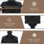 Boîte aux lettres, boîte aux lettres noire en aluminium coulé