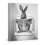 Drôle de lapin de Pâques, art mural, lapin sur toilette, impression sur toile, affiche murale en noir et blanc, 8 x 10 pouces