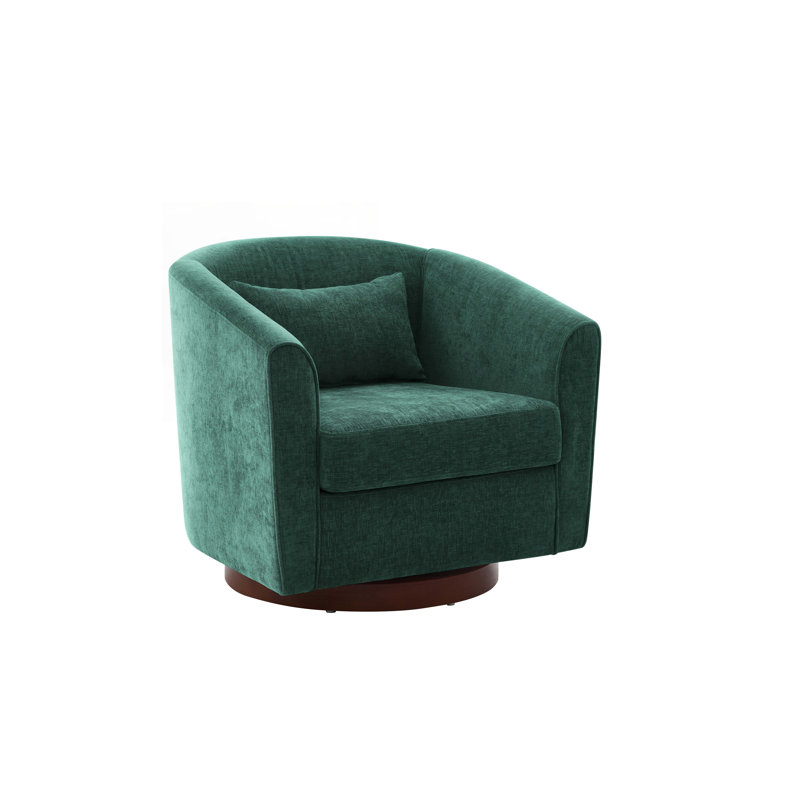 Fauteuil pivotant en chenille, Chenille verte
