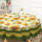 Yellow Sunflower Pattern Design Machine-Washable Polyester Tablecloth