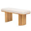 Banc en bois et blanc Flynn