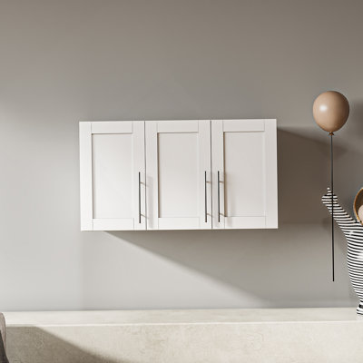 Stackable Wall Mounted Storage Cabinet With Adjustable Shelves, Offering Versatile And Space - Saving Storage For Home And Office Use