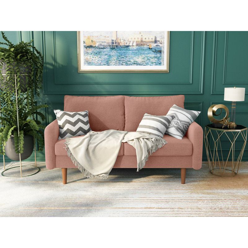 Morrone 57.8'' Velvet Loveseat, Rose Velvet