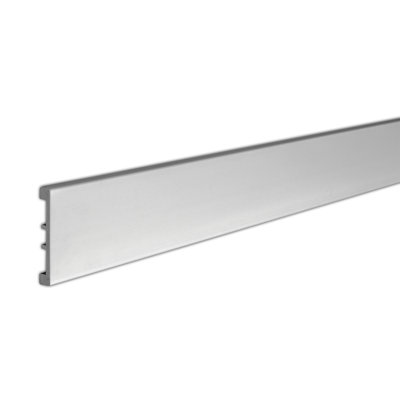 Plastic 0.63" Thick x 4" Wide x 96" Length Wall Base in White