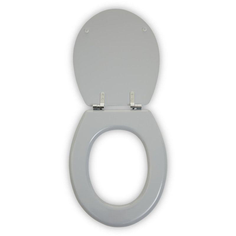 Kempson Elongated Standard Toilet Seat, Grey