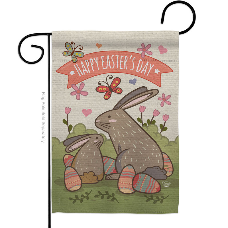 Double Sided Polyester Easter, 18.5" H x 13" W