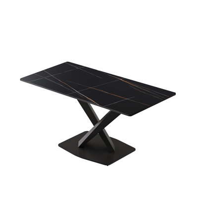 Rectangular Sintered Stone Dining Table, Modern Design For 6 - Fire And Heat Table , Heat-