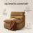 Armless Chenille Giant Bean Bag Chair 32" Extra Large Floor Lounger with Removable Cushion and High-Resiliency Support-1867998995