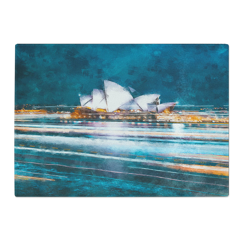 Tempered Glass Sydney Opera House Lights Chopping Board, 20 cm x 28.5 cm