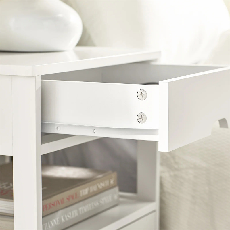 45cm W Manufactured Wood Bedside Table