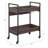 Jerrick Walnut & Black Finish Serving Cart