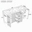 Meuble-lavabo double lavabo de 150 cm avec lavabo en résine SMC, charnières à fermeture douce et tiroirs dissimulés