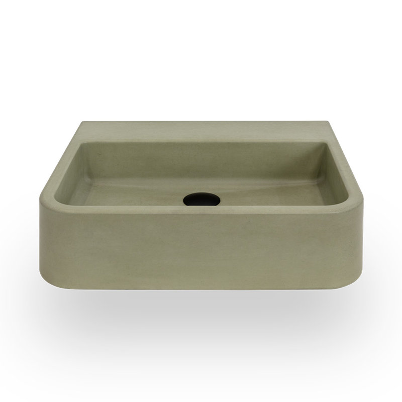 Newterra 22" Undermount/Wall/Vessel Bathroom Sink, Moss, No Holes