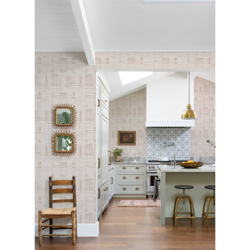 Striped Wallpaper Double Roll, Pink