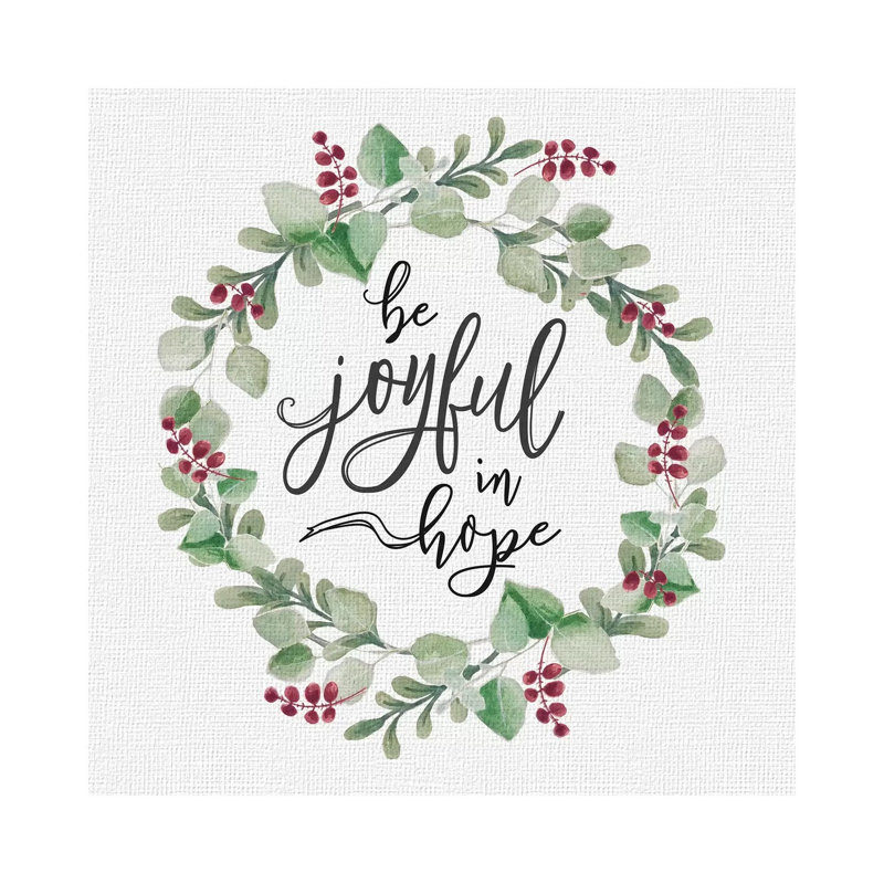 Cozy Christmas Wreath III by Hartworks - Wrapped Canvas Print, 30.48 cm H x 30.48 cm W
