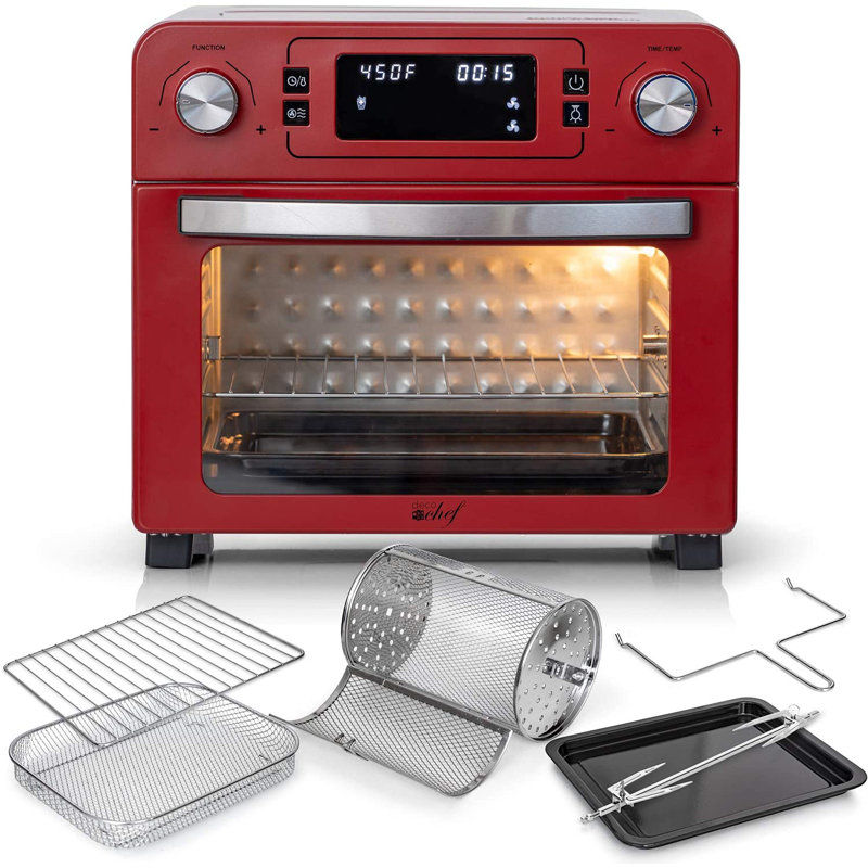 Deco Chef 22.7 Qt. Stainless Steel, Red
