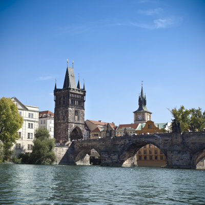 Charles Bridge In Prague - Wrapped Canvas Print