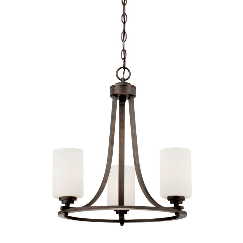 Bristo 3 - Light Dimmable Wagon Wheel Chandelier