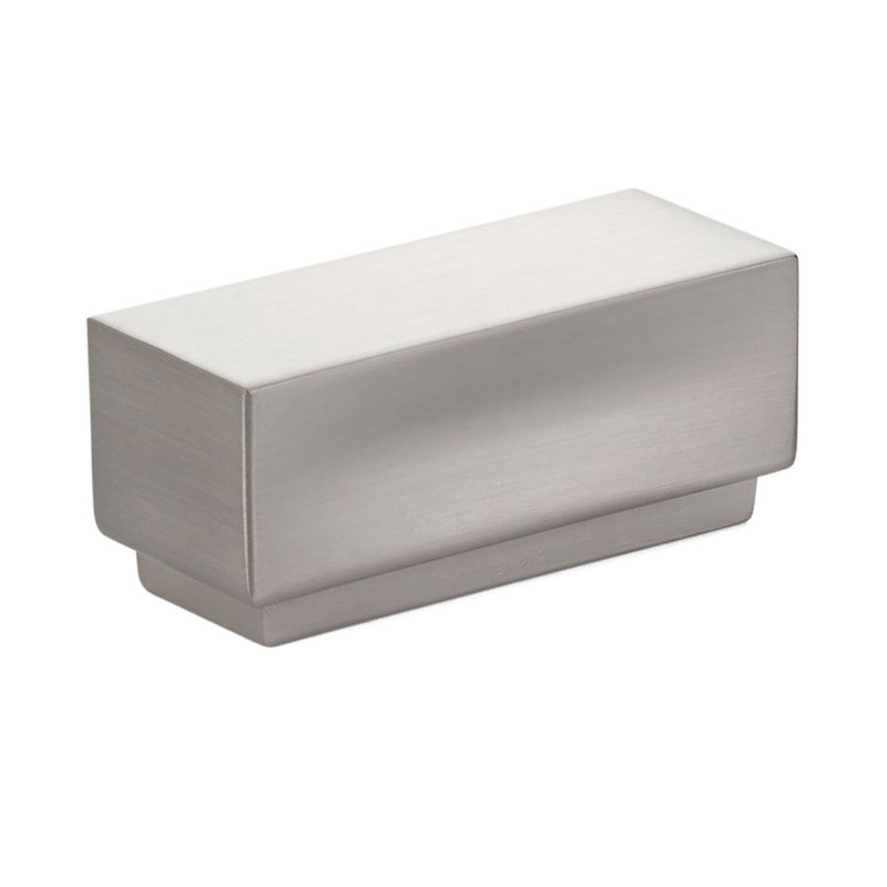 Urban Modern 2" Rectangular Cabinet Knob, Satin Nickel