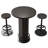 Round Bar Table Set, Farmhouse  Home Bar with 2 barstools-588373493
