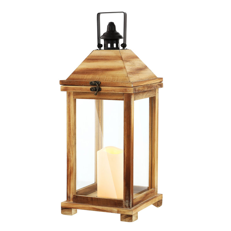 Elida Battery Powered Square / Rectangular Lantern, 18.25" H x 7" W x  7" D