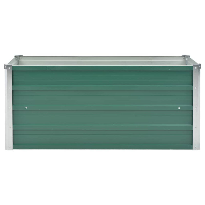 Metal Planter Box, 45cm H x 100cm W x 40cm D, Green